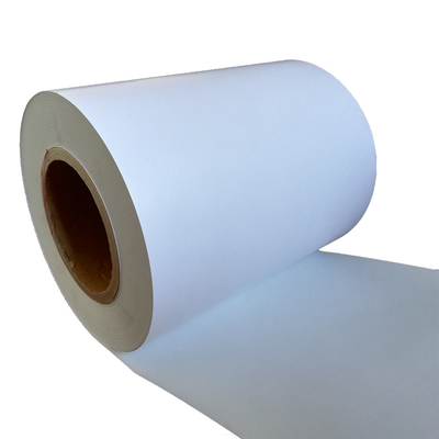 Material de papel térmico da etiqueta adesiva da parte superior HM2233 com o forro branco do papel glassine