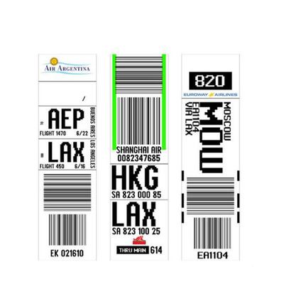 Etiqueta da etiqueta da bagagem da linha aérea