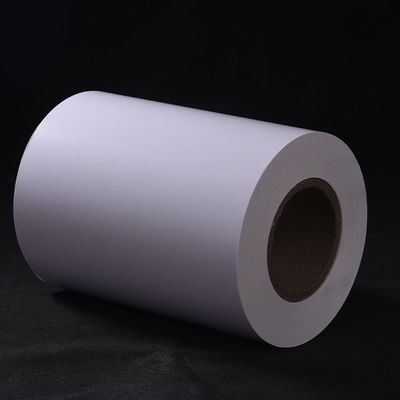 Material da etiqueta de HM2533 Matte Thermal Transfer Vellum Adhesive com o forro branco do papel glassine para a fatura do código de barras
