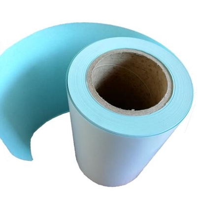 Da colagem térmica superior material de Hotmelt da etiqueta adesiva da parte superior de HM2233L forro azul de papel térmico do papel glassine