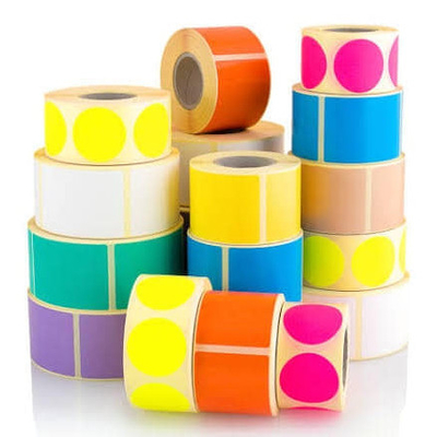 Rótulo térmico pré-impresso Direct Thermal Top Coated Adhesive Barcode Sticker