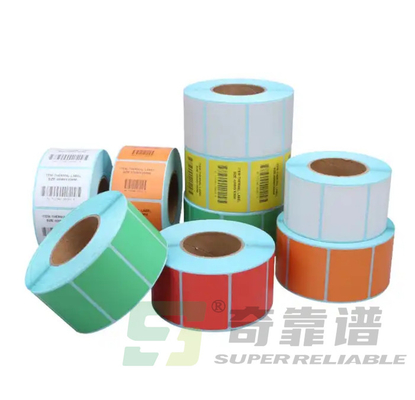 Rótulo térmico pré-impresso Direct Thermal Top Coated Adhesive Barcode Sticker