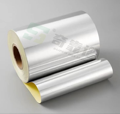 Marcadores adesivos de película de PP mentalizados em prata brilhante, material de etiquetas em rolos WG4633