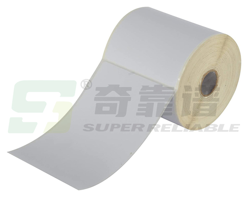 100 mm*150 mm cartão de transporte adesivo etiqueta térmica adesiva em branco em rolo com revestimento de vidro