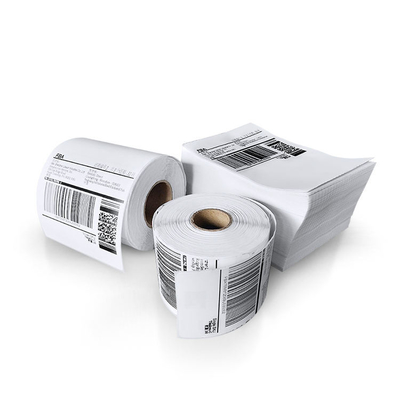 100 mm*150 mm cartão de transporte adesivo etiqueta térmica adesiva em branco em rolo com revestimento de vidro