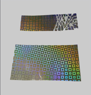 Material de etiqueta destrutivo de filme holográfico Papel adesivo frágil