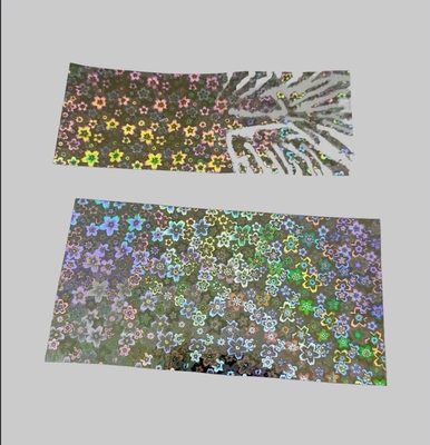 Material de etiqueta destrutivo de filme holográfico Papel adesivo frágil