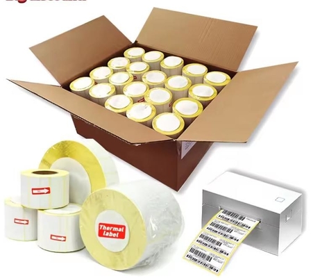 Rótulo térmico adesivo rótulo térmico em branco rótulo adesivo de código de barras