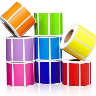 Rótulo térmico pré-impresso Direct Thermal Top Coated Adhesive Barcode Sticker