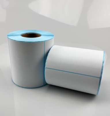 Adesivo térmico direto DT Adesivo para códigos de barras Impressão com revestimento de vidro azul