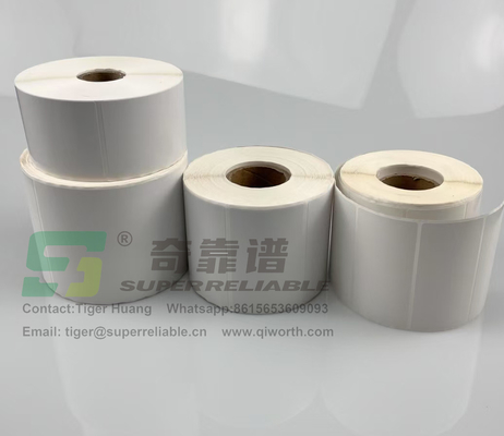 Papel Adesivo Semi Gloss Adesivo de Código de Barras Adesivo de Arte Adesivo de Papel Impresso por Faixa