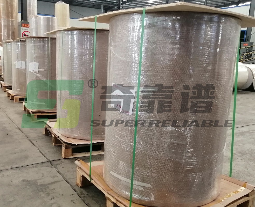papel semi-brilho adesivo de transferência térmica papel de transferência térmica etiqueta adesiva rolo jumbo HM1133