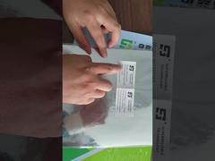 WG3733 PET prateado brilhante com revestimento de vidro branco