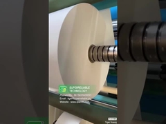 Papel sintético matado de 100 mm, resistente à água, adesivo em rolos com revestimento de vidro branco